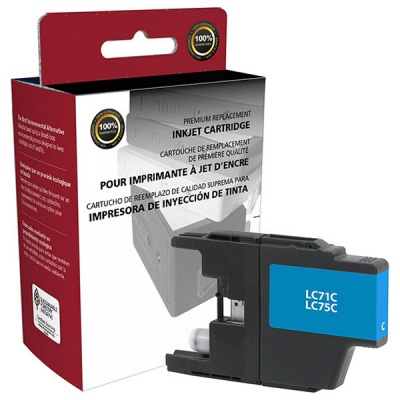 Clover CIG Remanufactured High Yield Cyan Ink Cartridge (Alternative for Brother LC71C, LC75C) (600 Yield) (117424)