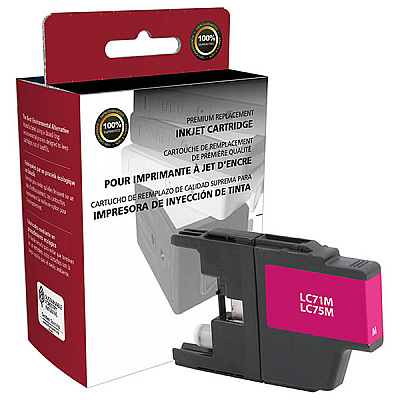 Clover CIG Remanufactured High Yield Magenta Ink Cartridge (Alternative for Brother LC71M, LC75M) (600 Yield) (117425)