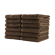 Cotton Jr. Salon Towel 16x27 Chocolate, Pack Of 12 (P-BBJ16272.5BRN)