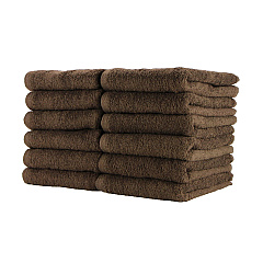 Cotton Jr. Salon Towel 16x27 Chocolate, Pack Of 12 (P-BBJ16272.5BRN)