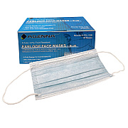 Blue Earloop Face Mask Adenna 3-ply 4-fold 50 Bx 10 Bxs C, Case Of 500 (FEL110B)