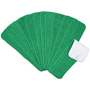 Microfiber Flat Wet Mop Pads Ecomony 18" Green, Pack Of 12 (PNP830018G-F)
