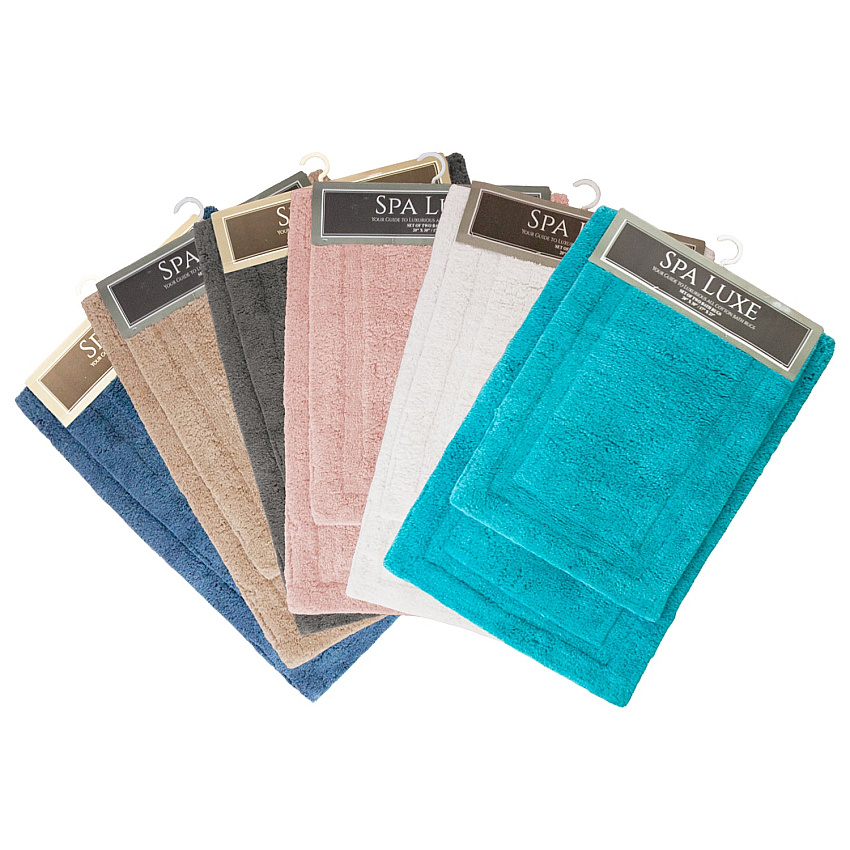 Spa Lux Rugs Solids 2pc Set Assorted, Case Of 24 (SPALX-SLDAST-CS)