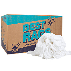W43 T-shirt Cleaning Rags White New 25lb Box (N2-W43-25)