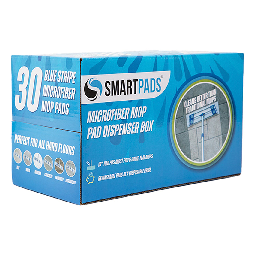 Smart Pads Reusable Mop Pad Box Of 30 Blue (PNP901RMP-BL)