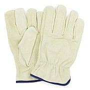 Proworks Standard Grain Cowhide Driver Gloves, Medium, Keystone Thumb, Shirred Elastic Wrist, Durable Work Glove, X-large, Bag Of 12 Pairs (GWCGLDR1-X)