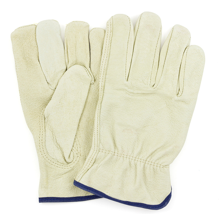 Proworks Standard Grain Cowhide Driver Gloves, Medium, Keystone Thumb, Shirred Elastic Wrist, Durable Work Glove, X-large, Bag Of 12 Pairs (GWCGLDR1-X)