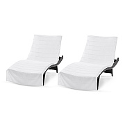 Las Rayas Chaise Cover 30x85 White, Pack Of 2 (P-CC-HS3085WH-2)