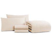 Family Essentials Bed In Bag 5pc - Twin - Beige, 5 Piece Set (P-BIAB-TW-BG)