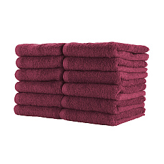 Cotton Jr. Salon Towel 16x27 Burgundy, Pack Of 12 (P-BBJ16272.5BUR)