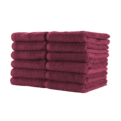 Cotton Jr. Salon Towel 16x27 Burgundy, Pack Of 12 (P-BBJ16272.5BUR)