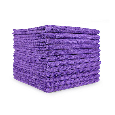 Smart Choice Microfiber Cloths 16x16 45gm Purple, Pack Of 12 (PNP915101PU)