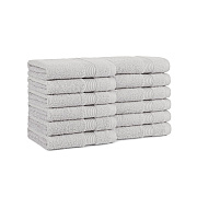 Host & Home Washcloth 13x13 Light Grey, Pack Of 12 (P-WC-HH-1313-LG)