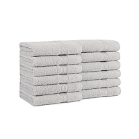 Host & Home Washcloth 13x13 Light Grey, Pack Of 12 (P-WC-HH-1313-LG)