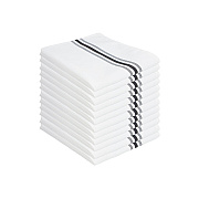 Mariposa Bistro Napkin 18x22 Black Stripe, Case Of 120 (BISTRO-BL-CS)