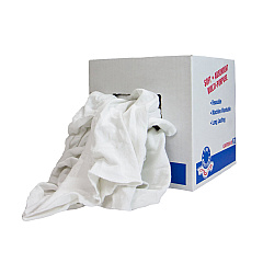W51w New Washed White French Terry Cleaning Rags 10lb Box (N-W51W-10)