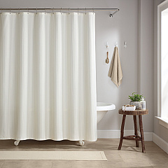 H&h Poly Shower Curtain Set 72x72 Damask Bright White, 1 Set (P-SCSTD-7272-WH)