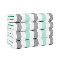 Cabo Cabana Beach Towel 30x70 Grey/green, Case Of 24 (CABOCABANA-GY/GR-CS)