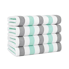 Cabo Cabana Beach Towel 30x70 Grey/green, Case Of 24 (CABOCABANA-GY/GR-CS)