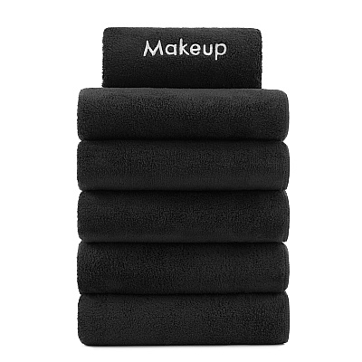 Bck2u Coral Fleece Makeup Fingertip 11x17 Black, Pack Of 6 (P-MU-FTBLK)