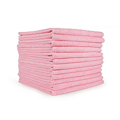 Smart Choice Microfiber Cloths 14x14 38gm Pink, Pack Of 12 (PNP915170P)