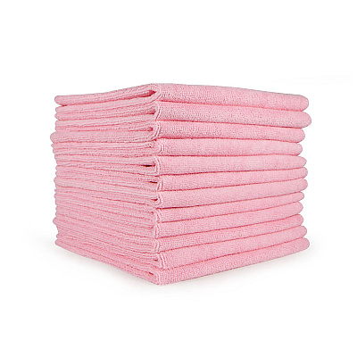 Smart Choice Microfiber Cloths 14x14 38gm Pink, Pack Of 12 (PNP915170P)