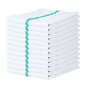 Qwick Wick Bar Mop Towel 30oz Green Stripe, Pack Of 12 (P-N030-GR-5DZ)