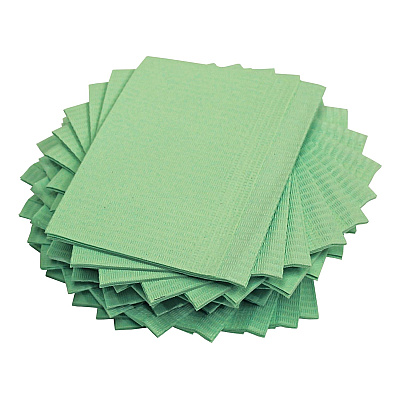 Adenna Dental Bibs Green 18 X13 4x125, Case Of 500 (BIB743G)