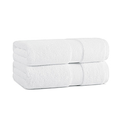 Aston & Arden Egyptian Cotton Bath Towel 30x54 White, Pack Of 2 (P-EGYP-3054-WH)