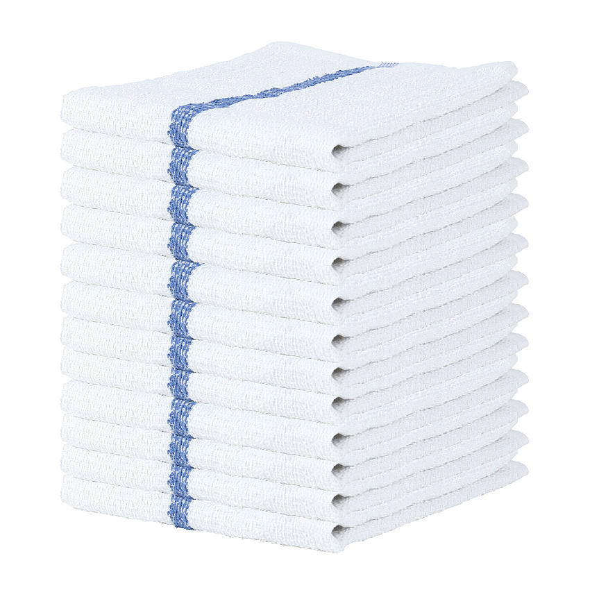 Qwick Wick Bar Mop Towel 30oz Blue Stripe, Case Of 60 (N030-W65-5DZ)