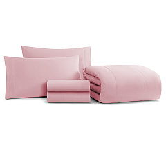 Family Essentials Bed In Bag 5pc - Twin - Rose, 5 Piece Set (P-BIAB-TW--RO)