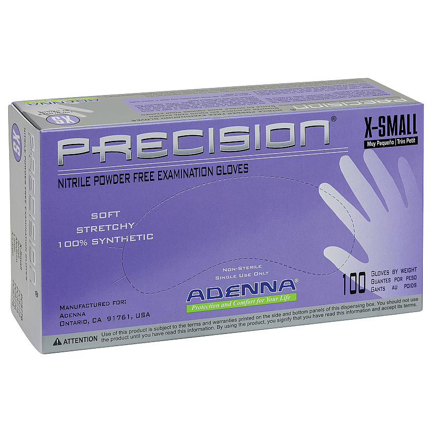 Precision Nitrile Powder Free 4 Mil Exam Gloves Blue Xs, Case Of 1000 (PCS770)