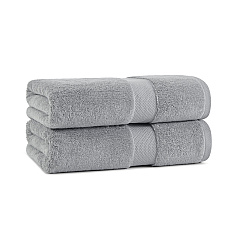 Aston & Arden Egyptian Cotton Bath Towel 30x54 Dark Grey, Pack Of 2 (P-EGYP-3054-DGY)