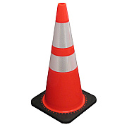 Proworks Safety Cone, Orange W/reflective Collars, 28" High, 1 Ea, 1 Each (TC28DW-REF46)