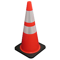 Proworks Safety Cone, Orange W/reflective Collars, 28" High, 1 Ea, 1 Each (TC28DW-REF46)