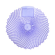Eclipse High Fragrance Urinal Screen, Universal Fit, Anti-splash, Stronger & Longer-lasting Freshness, Blue, Ocean Breeze Scent, Case Of 36 (149536)