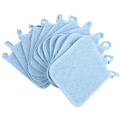 Cooks Linen Pot Holder 7x7 Blue, Pack Of 12 (PNP-POT-BLUE)