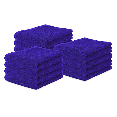 Terry Polishing Hand Towel 16x27 Navy, Pack Of 12 (P-N030-N1627-4)
