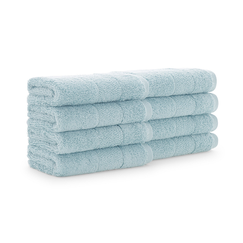 Aston & Arden Solid Turkish Washcloth 13x13 Sterling Blue, Pack Of 8 (PNP-WC-TS1313-175SBL)