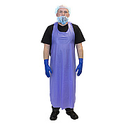 Die Cut Vinyl Apron 6 Mil 35x45 Blue Sz, Pack Of 12 (ME6B-45SZ)