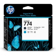 HP 774 Matte Black/Cyan DesignJet Printhead (P2W01A)