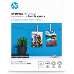 HP Everyday Glossy Photo Paper-60 sht/5 x 7 in (CH097A)