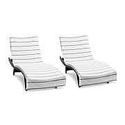 Las Rayas Chaise Cover 30x85 Light Grey, Pack Of 2 (PNP-CC-HS3085LG-2PK)