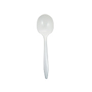 Medium Weight Polypropylene Unwrapped, Soup Spoon, White (1000 Per Case, Case Of 1000 (CPPMDSSBKW1)