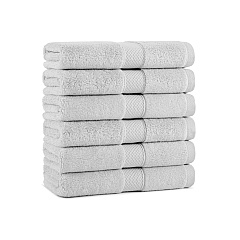 Aston & Arden Egyptian Cotton Hand Towel 16x30 Light Grey, Pack Of 6 (P-EGYP-1630-LGY)