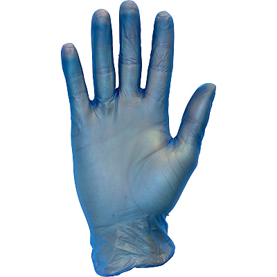 Safety Zone Vinyl Powder Free 3 Mil Gloves Blue Med - Case Of 1000 (GVP9-MD-1-BL)