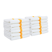 Power Gym Hand Towel 16x27 Gold Stripe, Case Of 120 (PWR-1627-3GLDCS-CS)