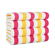 Cabo Cabana Beach Towel 30x70 Red/yellow, Pack Of 4 (PNP-CABOCABANA-RD/YL)
