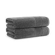 Aston & Arden Solid Turkish Bath Towel 30x60 Pewter, Pack Of 2 (PNP-BT-TS3060-18-PTR)
