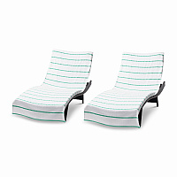 Las Rayas Chaise Cover 30x85 Green, Pack Of 2 (PNP-CC-HS3085GR-2PK)